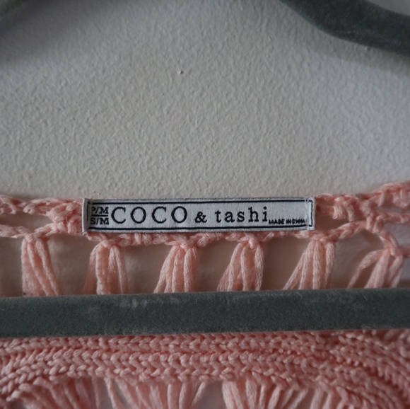COCO & Tashi Peach Colored Boho Top - Picture 4 of 7